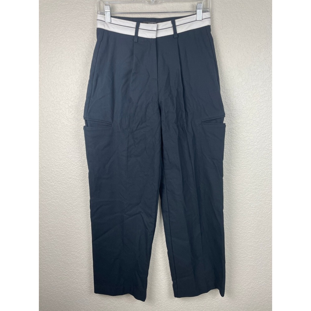 BREATHE Cargo Pants Womens Medium Blue Wool Blend Casual Comfort Made in Korea‎